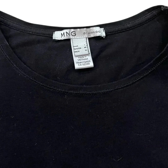 MNG by Mango Black Basic Short Sleeve Tee M - Picture 4 of 4
